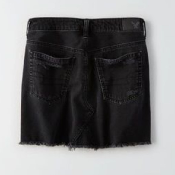 AEO High-Wasted Distressed Denim Skirt - Picture 7 of 8